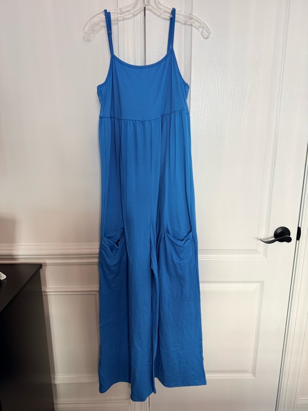 NWOT Blue Spaghetti-Strap Wide-Leg Jumpsuit- Oversized